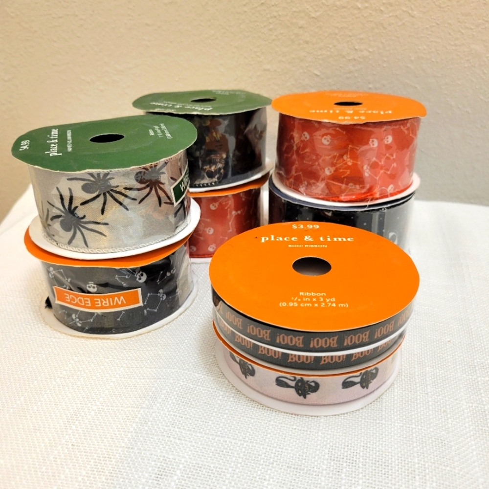 Place & Time Halloween Ribbon Set 9 piz
